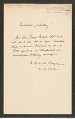 k.k. naturhistorisches Hofmuseum, Intendanzakten 1885-1896 (Hauer), Aktenzahl Z.101/1892, Seite 1